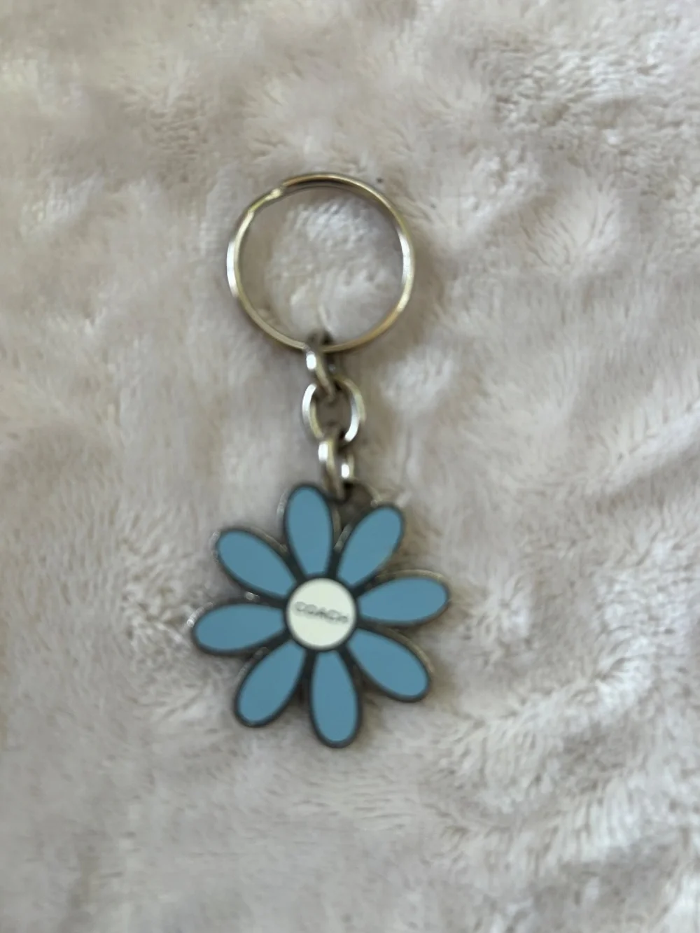 Coach Y2K Enamel Daisy Charm and Silk Pony/Bag 22” Skinny Scarf